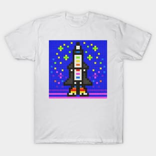 Rocket Ship Pixel Painting T-Shirt